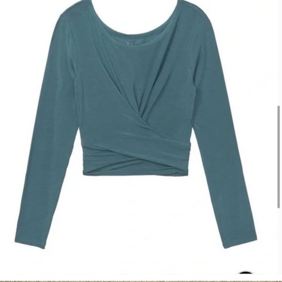 Heavenly by Victoria Soft Modal Twist-tie Crop Top, Sea Foam - Picture 3 of 10